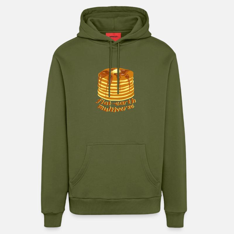 Plat Terre Multiverse - Sweat à capuche bio décontracté fabriqué en UE - MOSS GREEN