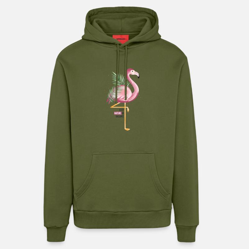 Keep Nature en équilibre - Sweat à capuche bio décontracté fabriqué en UE - MOSS GREEN