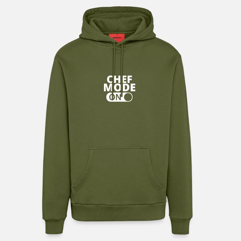 MODE SUR CHEF - Sweat à capuche bio décontracté fabriqué en UE - MOSS GREEN