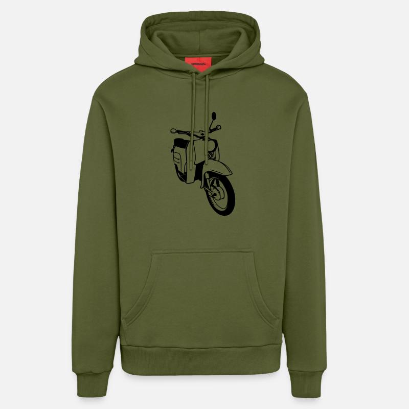 Simson Schwalbe - Sweat à capuche bio décontracté fabriqué en UE - MOSS GREEN