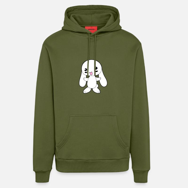 Bunny - Sweat à capuche bio décontracté fabriqué en UE - MOSS GREEN