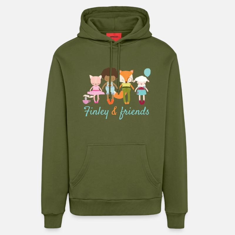 Finley et les amis - Sweat à capuche bio décontracté fabriqué en UE - MOSS GREEN