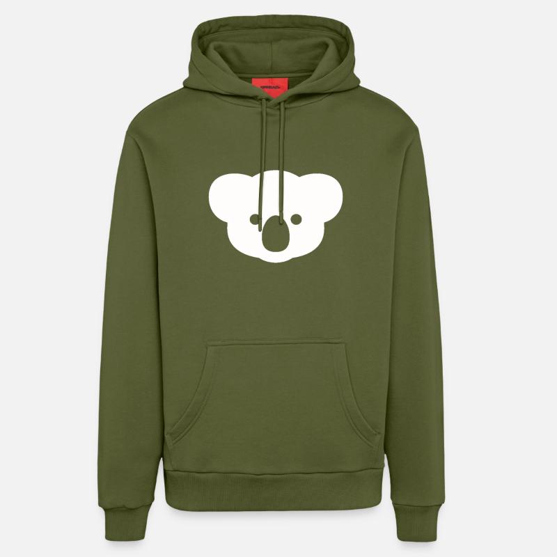 koala - Sweat à capuche bio décontracté fabriqué en UE - MOSS GREEN