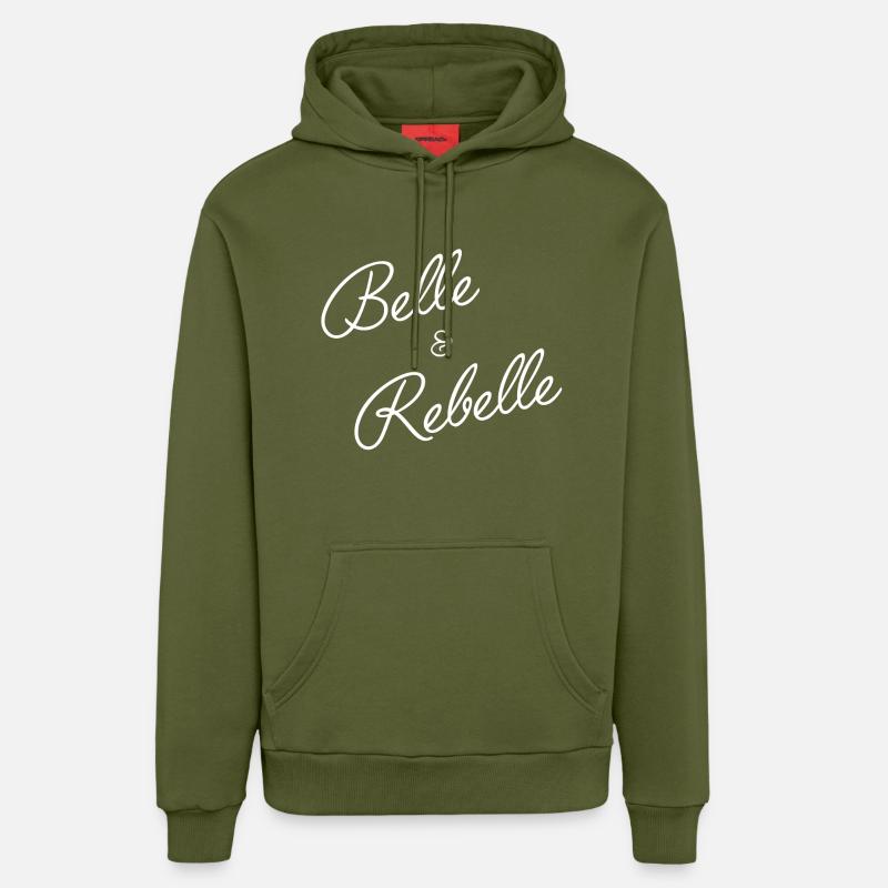 Belle et rebelle - Sweat à capuche bio décontracté fabriqué en UE - MOSS GREEN