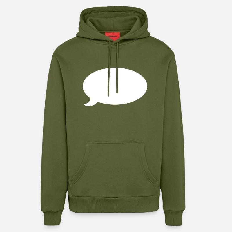 Bulle (blanc) - Sweat à capuche bio décontracté fabriqué en UE - MOSS GREEN