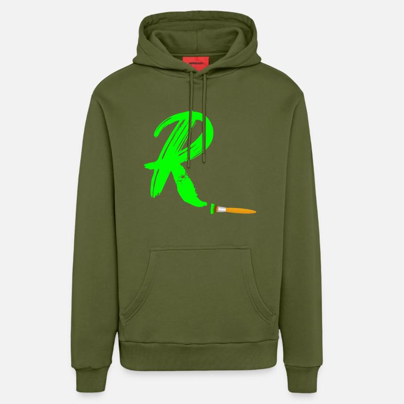 brush vert r - Sweat à capuche bio décontracté fabriqué en UE - MOSS GREEN