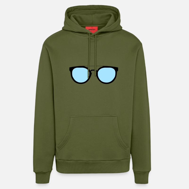 Lunettes de soleil - Sweat à capuche bio décontracté fabriqué en UE - MOSS GREEN