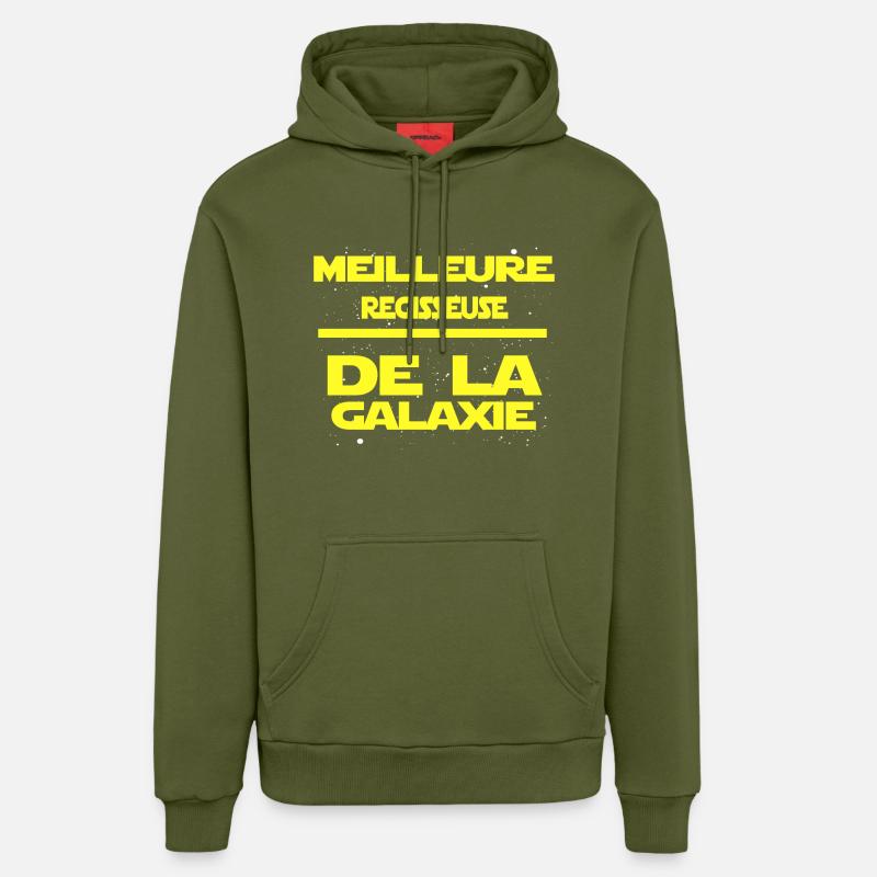 regisseuse - Sweat à capuche bio décontracté fabriqué en UE - MOSS GREEN