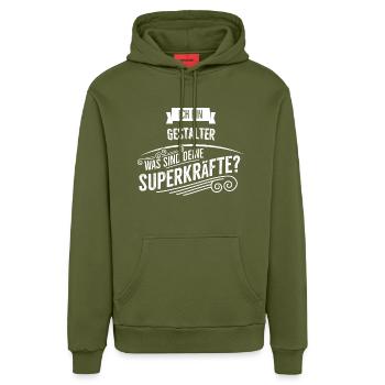 Gestalter - Organic Relaxed Hoodie Made in EU - MOSS GREEN - Vorne