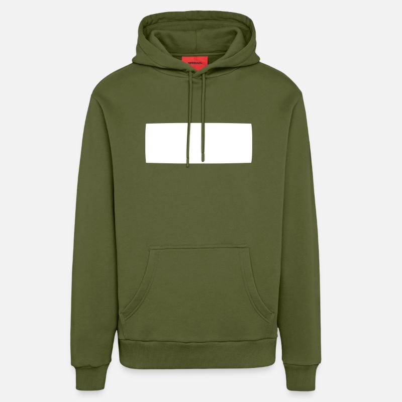 shape rectangle square shape - Organic Relaxed Hoodie Made in EU - MOSS GREEN