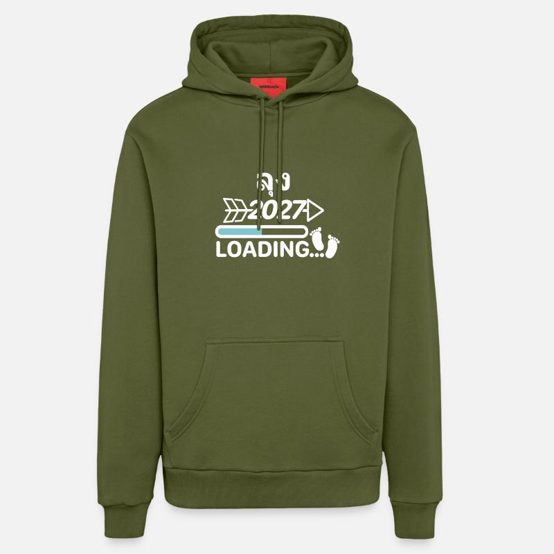 ลุง 2027 oncle thaï2027 - Sweat à capuche bio décontracté fabriqué en UE - MOSS GREEN