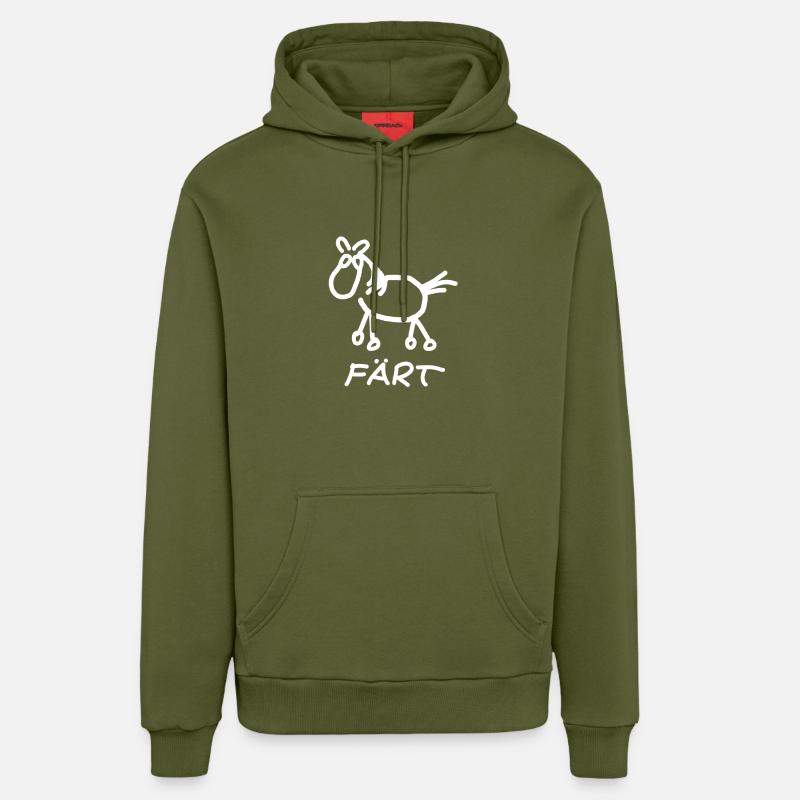 Pferd | Färt | T-Shirt | Pullover - Organic Relaxed Hoodie Made in EU - MOSS GREEN
