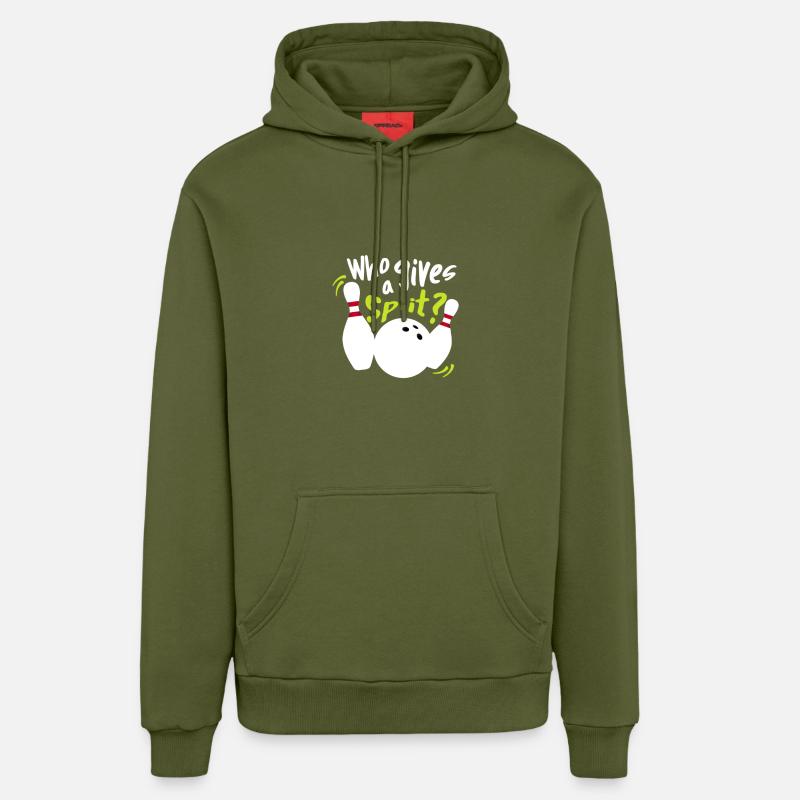 Bowling Shirt Bowler - Sweat à capuche bio décontracté fabriqué en UE - MOSS GREEN