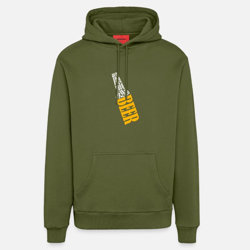 boisson Bierkönig - Sweat à capuche bio décontracté fabriqué en UE - MOSS GREEN