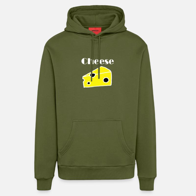 Fromage au fromage - Sweat à capuche bio décontracté fabriqué en UE - MOSS GREEN