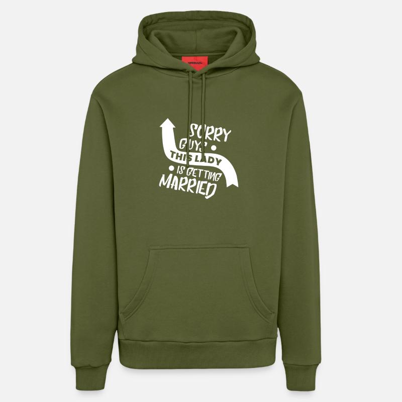Mariage - future mariée - Sweat à capuche bio décontracté fabriqué en UE - MOSS GREEN