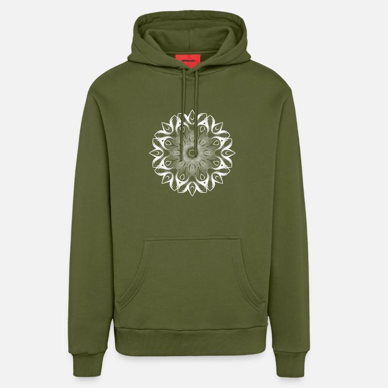 Wonderland sait | idée cadeau - Sweat à capuche bio décontracté fabriqué en UE - MOSS GREEN