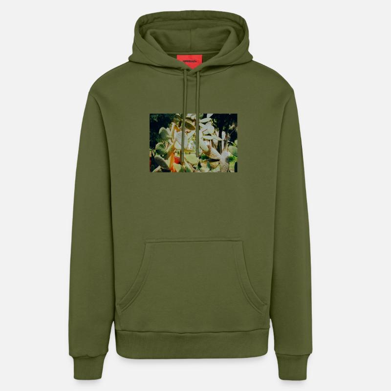 Cactus - Sweat à capuche bio décontracté fabriqué en UE - MOSS GREEN