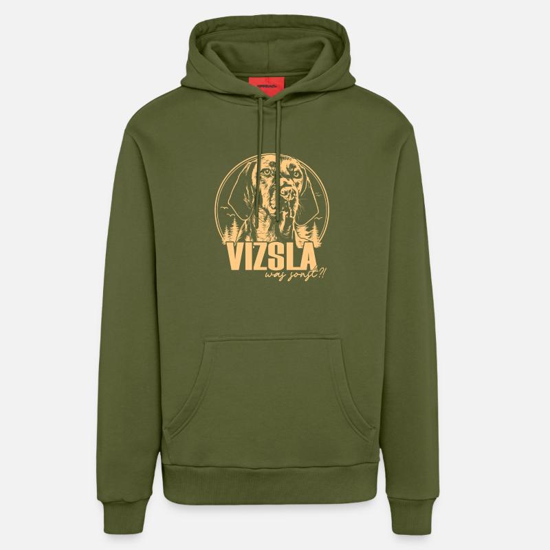 Magyar Vizsla - Sweat à capuche bio décontracté fabriqué en UE - MOSS GREEN