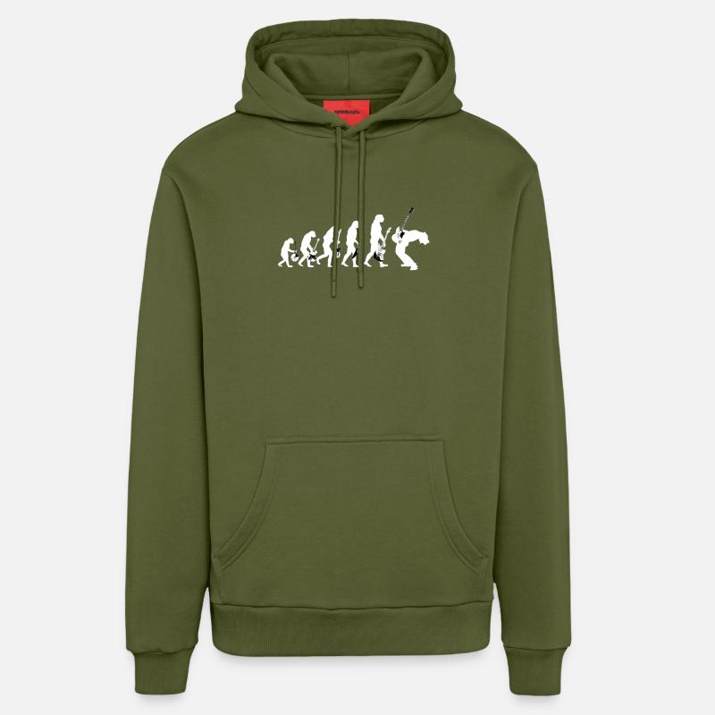Guitare électrique Evolution Rockstars - Sweat à capuche bio décontracté fabriqué en UE - MOSS GREEN