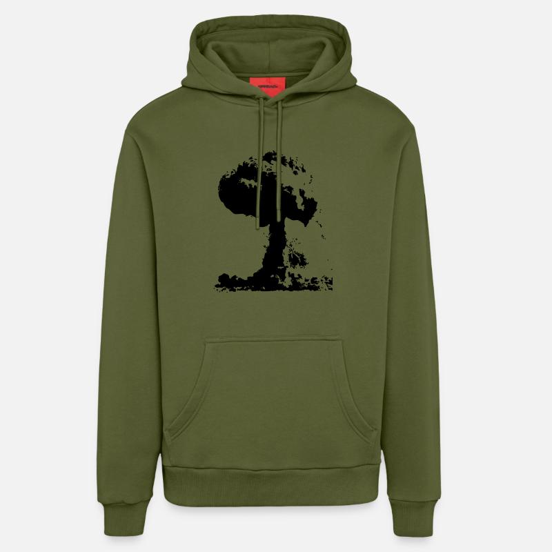 Bombe atomique - Sweat à capuche bio décontracté fabriqué en UE - MOSS GREEN