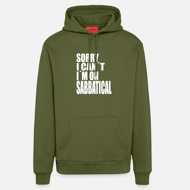 Blagues sans emploi citations drôles - Sweat à capuche bio décontracté fabriqué en UE - MOSS GREEN
