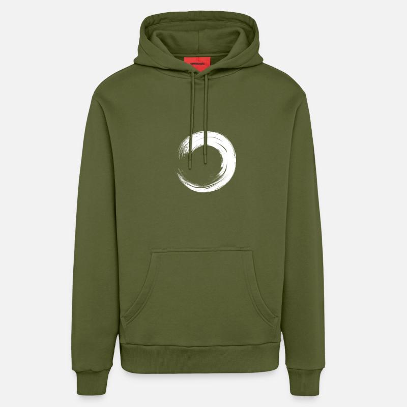 cercle - Sweat à capuche bio décontracté fabriqué en UE - MOSS GREEN