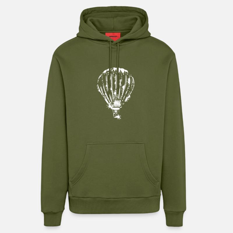 Montgolfière - Sweat à capuche bio décontracté fabriqué en UE - MOSS GREEN