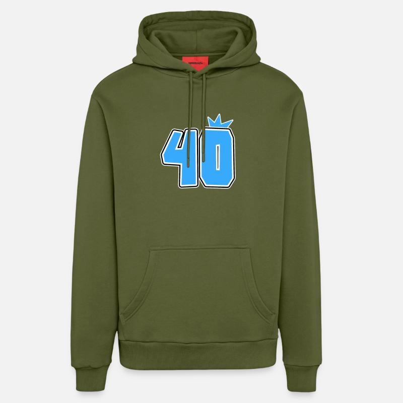 40 - Sweat à capuche bio décontracté fabriqué en UE - MOSS GREEN