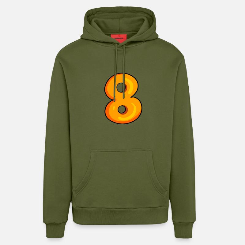 Numéro 8 - Numéro 8 - Sweat à capuche bio décontracté fabriqué en UE - MOSS GREEN