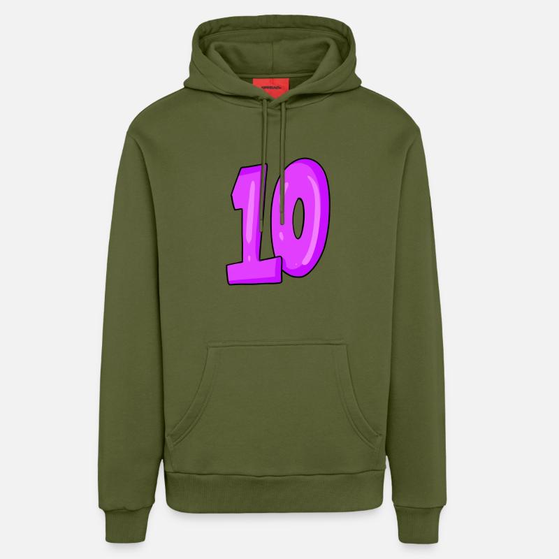 10 - Sweat à capuche bio décontracté fabriqué en UE - MOSS GREEN