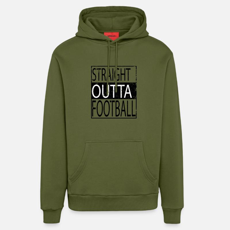 Luge disant drôle - Sweat à capuche bio décontracté fabriqué en UE - MOSS GREEN