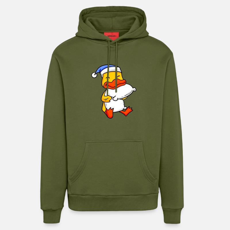 Canard Bébé - Sweat à capuche bio décontracté fabriqué en UE - MOSS GREEN