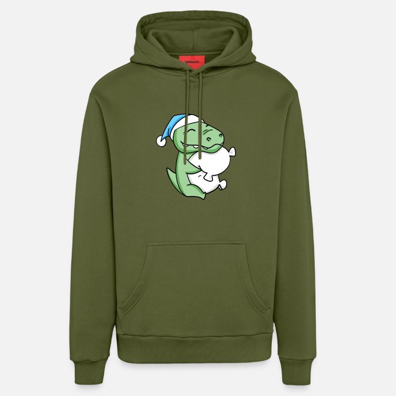 Bébé crocodile - Sweat à capuche bio décontracté fabriqué en UE - MOSS GREEN