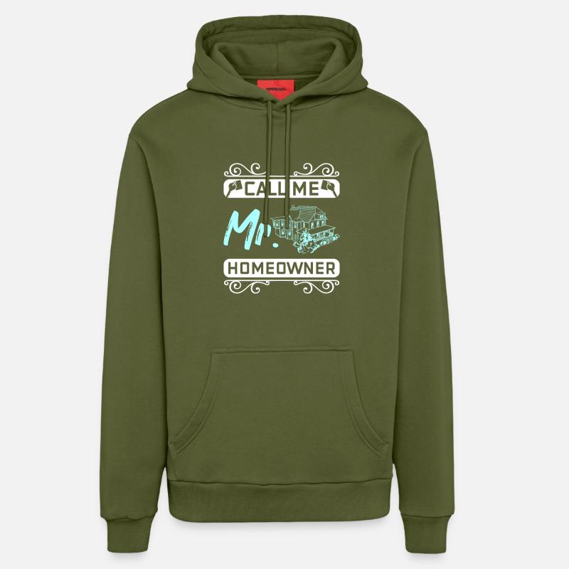 Appelez-moi M. propriétaire - Sweat à capuche bio décontracté fabriqué en UE - MOSS GREEN