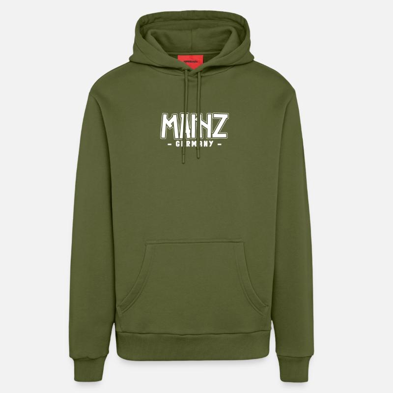 Mainzerin Mainzer Mayence - Sweat à capuche bio décontracté fabriqué en UE - MOSS GREEN