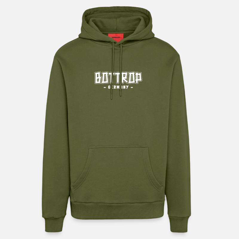 Bottropérine Bottroper Bottrop - Sweat à capuche bio décontracté fabriqué en UE - MOSS GREEN