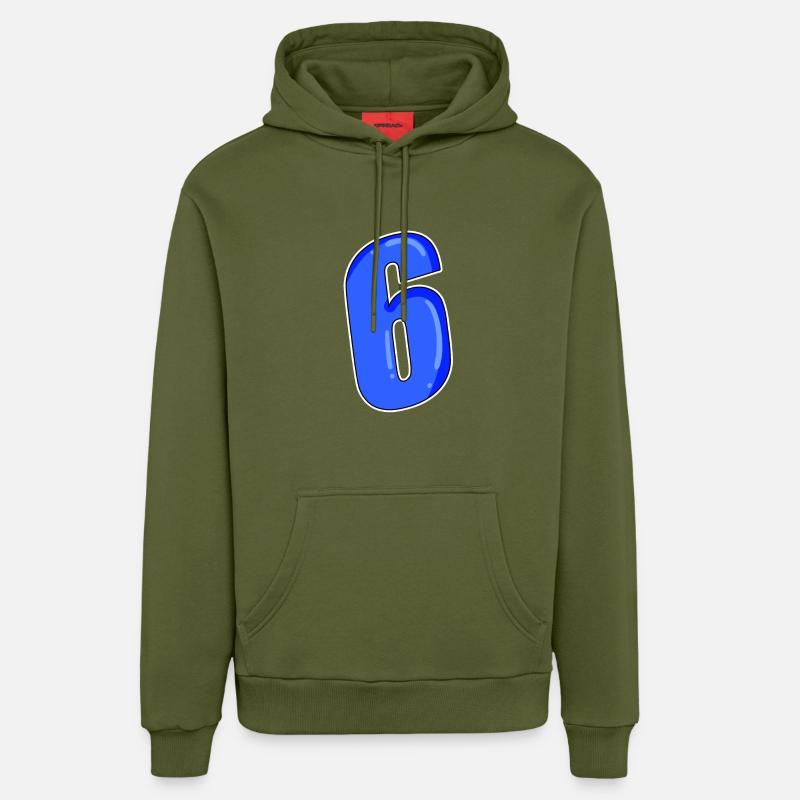 Numéro 6 Numéro - Sweat à capuche bio décontracté fabriqué en UE - MOSS GREEN