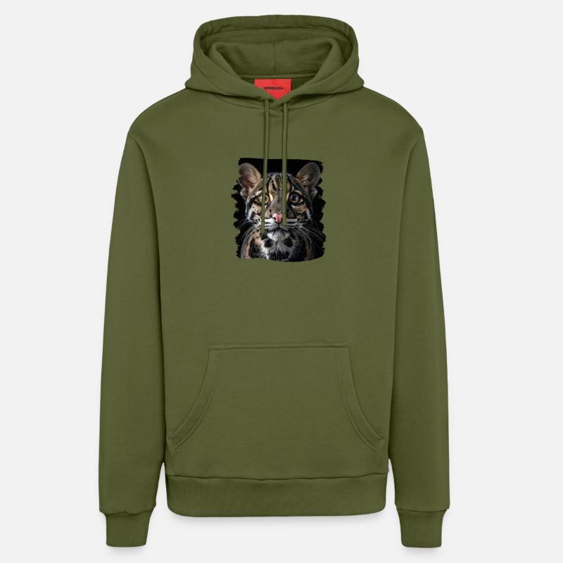 Nebelparder nébelpard néopard nébuleux - Sweat à capuche bio décontracté fabriqué en UE - MOSS GREEN