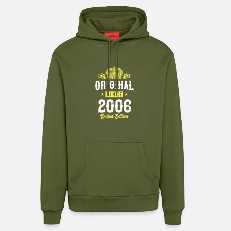 Édition limitée 2006 - Sweat à capuche bio décontracté fabriqué en UE - MOSS GREEN