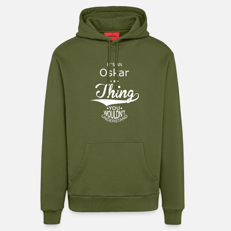 Oskar - Sweat à capuche bio décontracté fabriqué en UE - MOSS GREEN