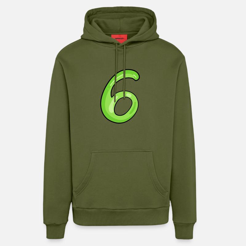 6 - Sweat à capuche bio décontracté fabriqué en UE - MOSS GREEN