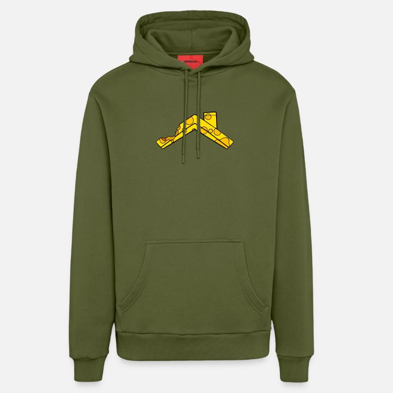 Toit de fromage - Sweat à capuche bio décontracté fabriqué en UE - MOSS GREEN