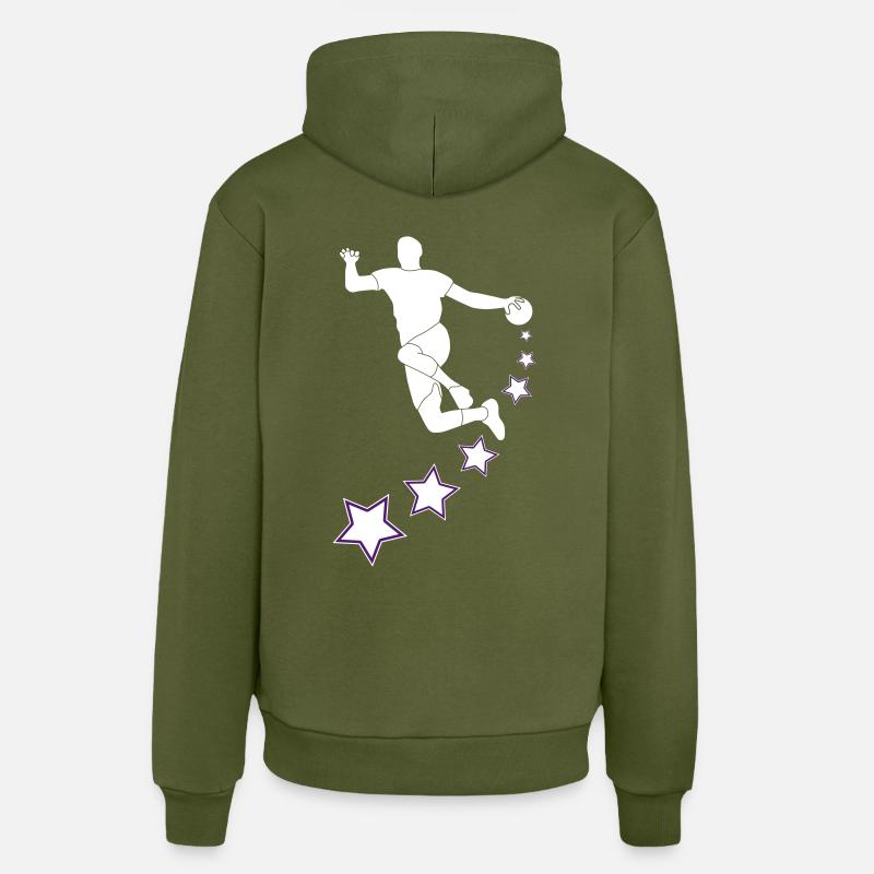 STAR 2 - Sweat à capuche bio décontracté fabriqué en UE - MOSS GREEN