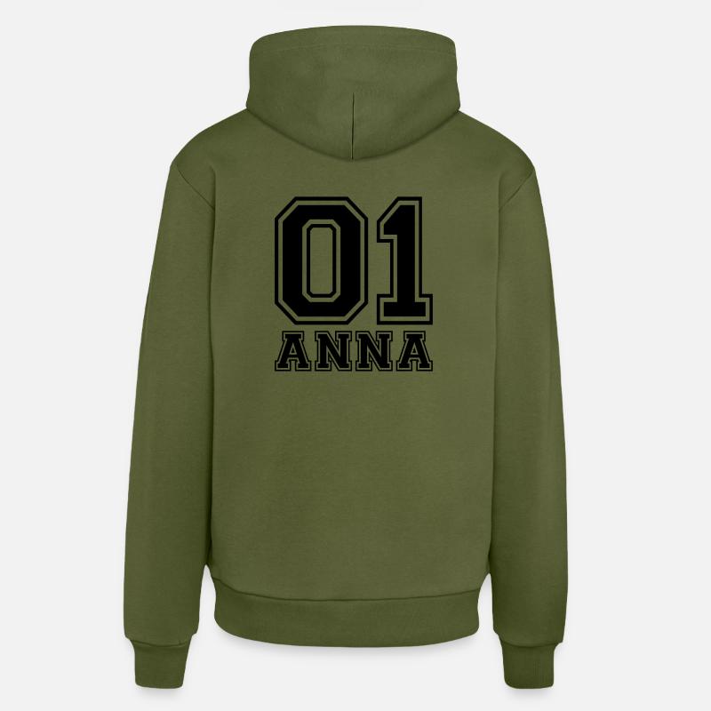 Ann - Sweat à capuche bio décontracté fabriqué en UE - MOSS GREEN