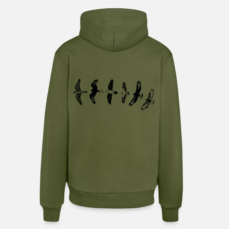 RAPTOR RALLY - Sweat à capuche bio décontracté fabriqué en UE - MOSS GREEN