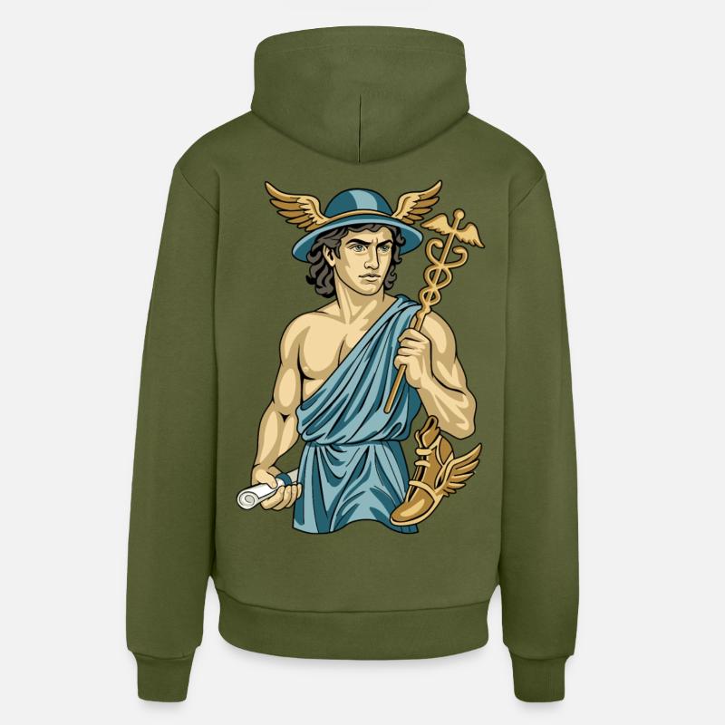 Hermès - Sweat à capuche bio décontracté fabriqué en UE - MOSS GREEN