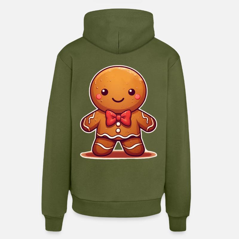 Gingerbread - Sweat à capuche bio décontracté fabriqué en UE - MOSS GREEN