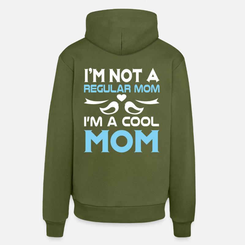 Maman cool - Sweat à capuche bio décontracté fabriqué en UE - MOSS GREEN