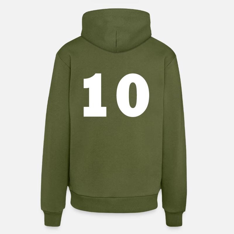 10 - Sweat à capuche bio décontracté fabriqué en UE - MOSS GREEN